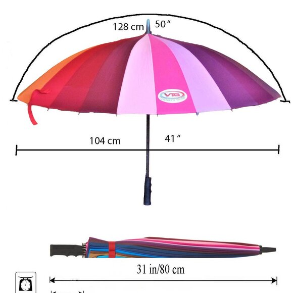 Variety To Go 24K Large Rainbow Umbrella (Straight Handle) - Picture 5 of 10
